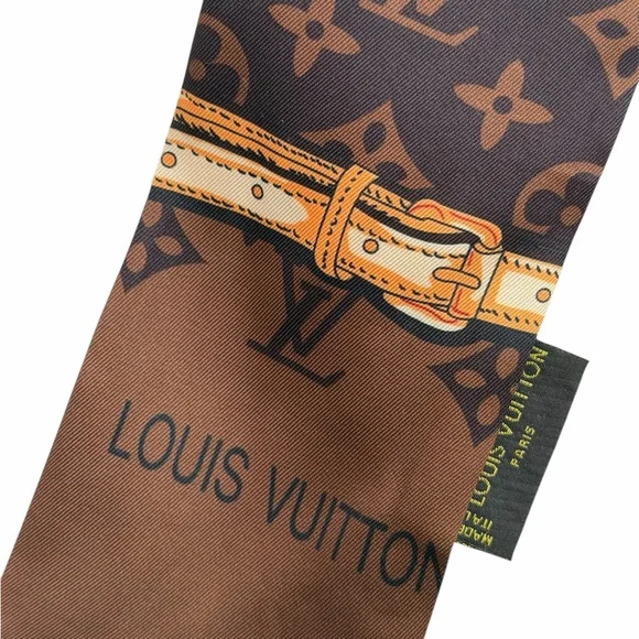 Louis Vuitton Brown and Tan Monogram Scarf - Picture 3 of 3